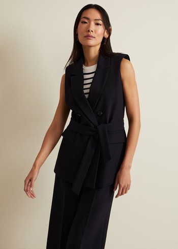 Phase Eight Jade Sleeveless Tailored Jackets Navy Australia | MH8709351